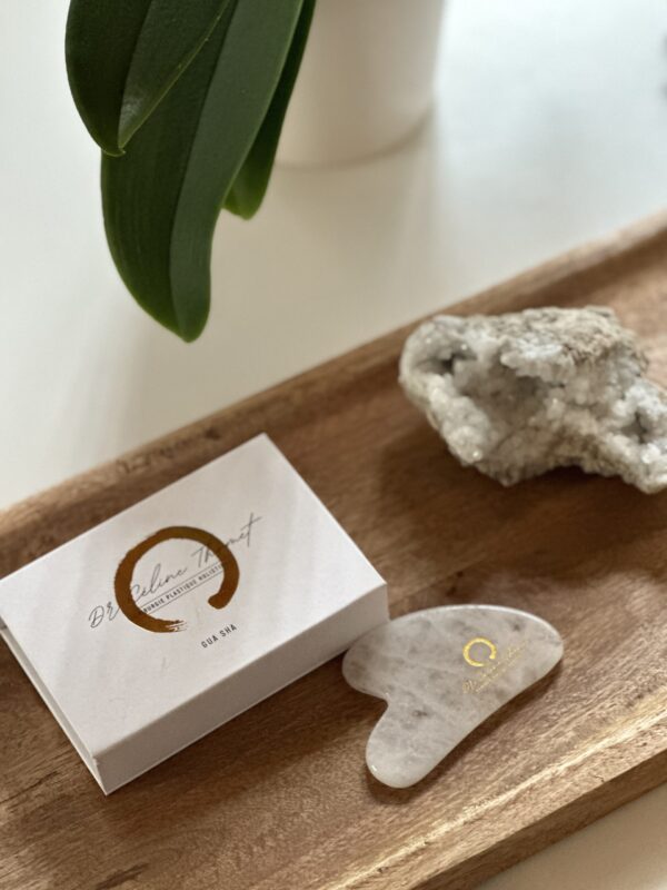 Gua Sha en quartz blanc